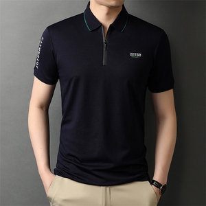 短袖POLO衫男士恤衫新款商务休闲美式POLO衫简约翻领上衣图片