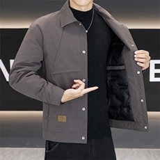 行政夹克羽绒服男2025新款秋冬季高级感商务休闲衬衣服男款，男装羽绒服，星座914