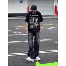 XZ809A/VVPP21/P20/控38重磅印花美式复古圆领T恤，男装T恤，星座809A(原222-1)