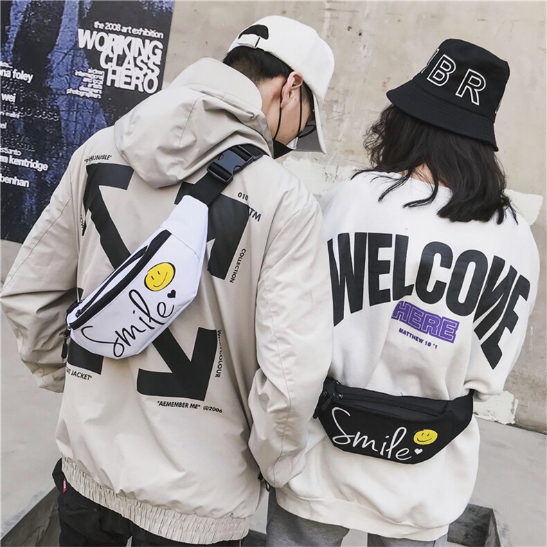 日系胸百搭ins运动单肩包腰包包男潮牌街头潮流个性斜挎包，鞋类箱包男包，星座510A-2