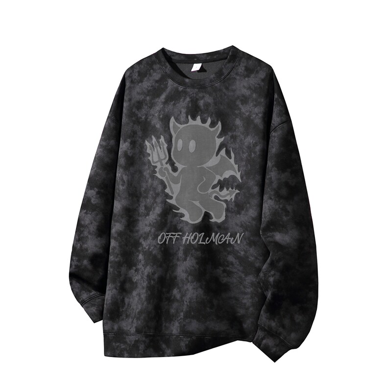 得物供货、重磅420克现货麂皮绒扎染卫衣HD019-1-LY25144ZR-P35,男装卫衣,电商019-1
