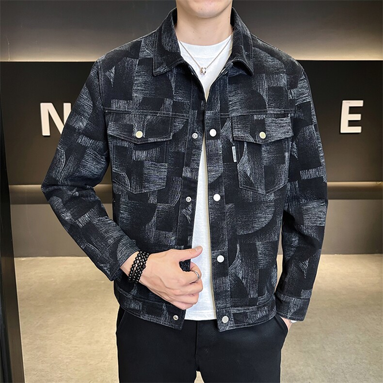 店主风牛仔夹克男2025秋款时尚外套男上衣牛仔服B317/5533/P125,男装工装外套,电商B317