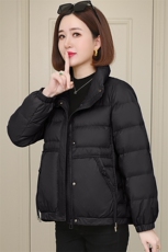 时尚保暖女士短款羽绒服修身显瘦轻薄外套，女装羽绒服，梦芯尔