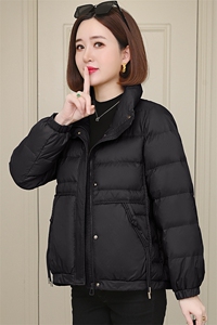 时尚保暖女士短款羽绒服 修身显瘦轻薄外套图片