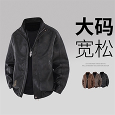 8326-P100大码控189秋季大码皮衣外套，男装皮衣，星座209