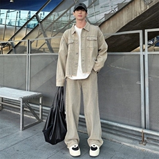 春季复古水洗重工牛仔套装男士痞夹克Z613-P115，男装夹克，星座910B