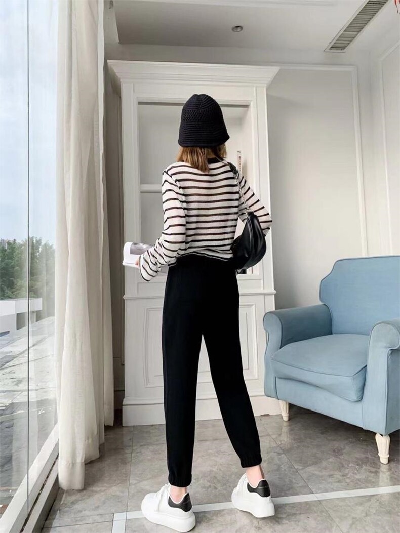 秋季卫裤华夫格新，女装休闲裤，LC裤子