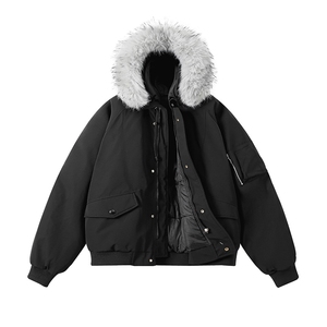 美式毛领派克棉服男冬季加厚工装棉衣情侣外套M060-P110 迷彩P115图片