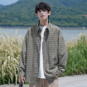 CD5493改长袖C5537特批P32无差价秋季潮流大码复古格子衬衫外套男图片