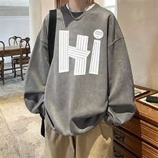 抖音供货、重磅显瘦卫衣冬圆领宽松D223A-DY-LPWY115-特p40，男装卫衣，电商019-1