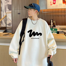 已注册抖音直播得物高品质重磅菠萝格圆领宽松男卫衣W2023P45，男装卫衣，电商C408(原B339-1)
