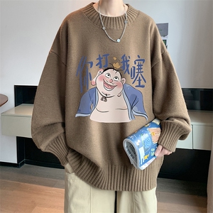 半高领毛衣男大码胖子针织衫毛线衣 M18437-P45 加绒款-P65图片