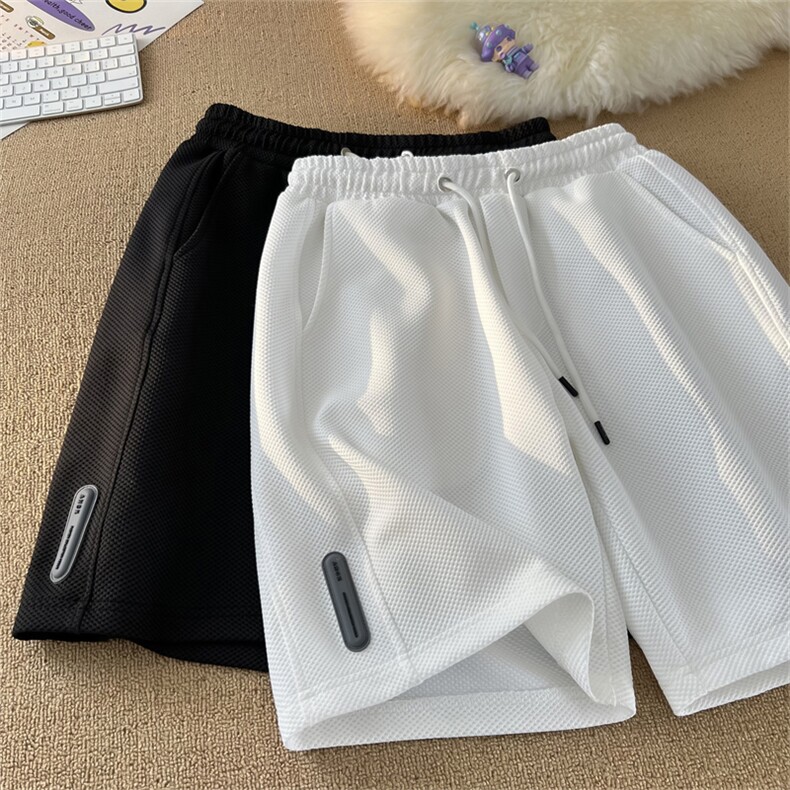 夏季纯色短裤男吸汗透气潮牌宽松休闲运动五分时尚裤子K22322-P22,男装休闲裤,电商A128