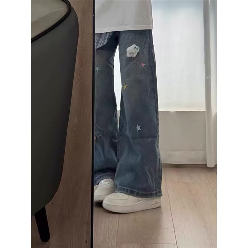 1506-1/K60851/P55潮男性字母牛仔裤嘻哈ins潮高街潮流痞帅长裤,男装牛仔裤,星座1506-1