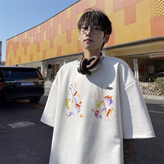 量大优供视频重磅麂皮绒短袖t恤男JT529-特p19，男装T恤，电商B371