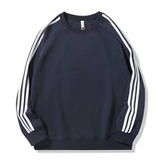 2024年秋季青春活力套头三叶草同款圆领插肩袖卫衣加绒款男装，男装卫衣，宏恒