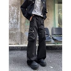 休闲裤男女韩版潮流高街帅气百搭大口袋2025春季ins长裤K5898-P53，男装休闲裤，星座412-3
