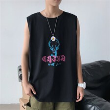 ！2023夏季新款男士百搭无袖T恤针织背心体恤学生坎肩X03P20，男装背心/马甲，电商B220