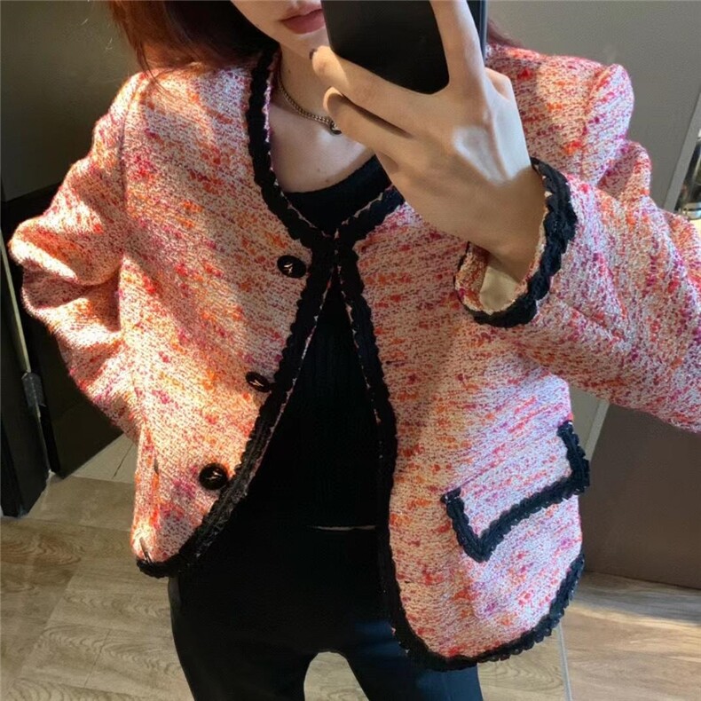 【秋款新品】撞边设计小香外套，其它，TWO LAPS