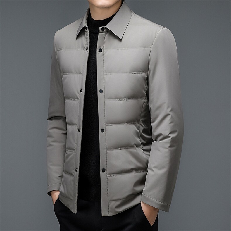 CXY206钱塘2020-2中年男士冬季厚款时尚休闲翻领百搭羽绒服P160,男装羽绒服,钱塘207-2