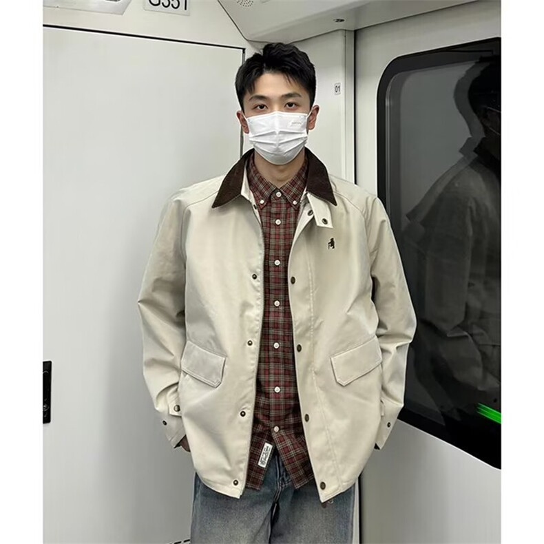 工装夹克男款美式复古高级感痞帅飞行员短款外套513AJK2410P67,男装夹克,星座513A