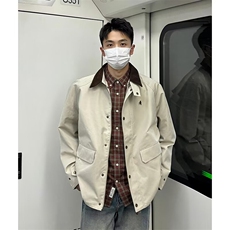 工装夹克男款美式复古高级感痞帅飞行员短款外套513AJK2410P67，男装夹克，星座513A