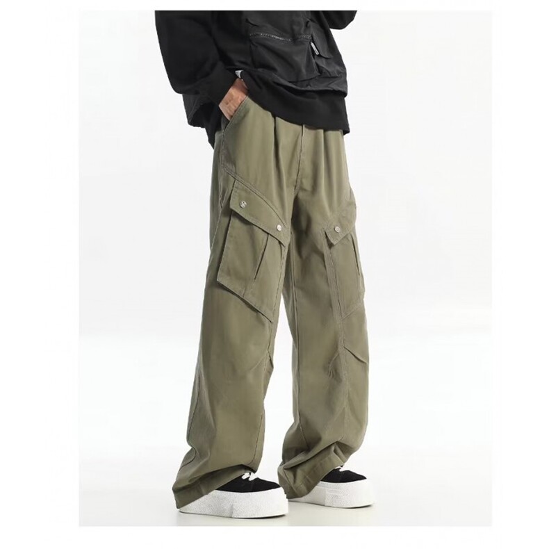 AK1760-P80韩版新款潮流百搭宽松坠感阔腿休闲裤，男装休闲裤，星座617A-2