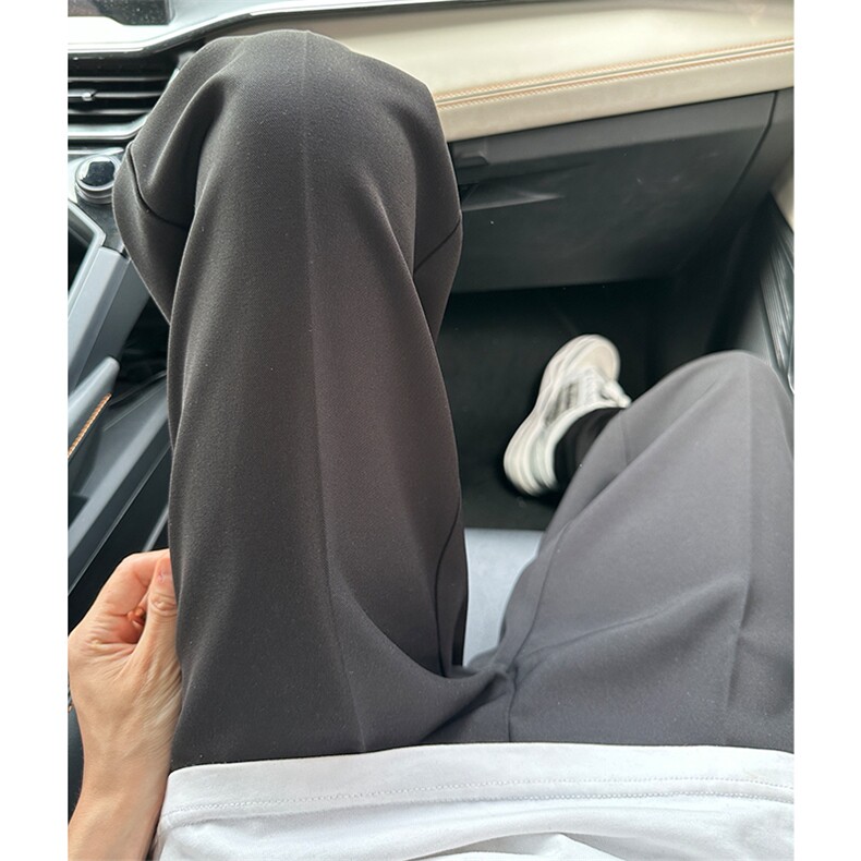 现货弹力纯色带折直筒宽松垂直感西装裤610A-1-YK5610-P48,男装西服套装,星座610A-1