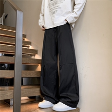 基础跑量秋冬阔腿裤宽松休闲裤子男弯刀裤休闲西裤K10158-特30，男装休闲裤，电商A099