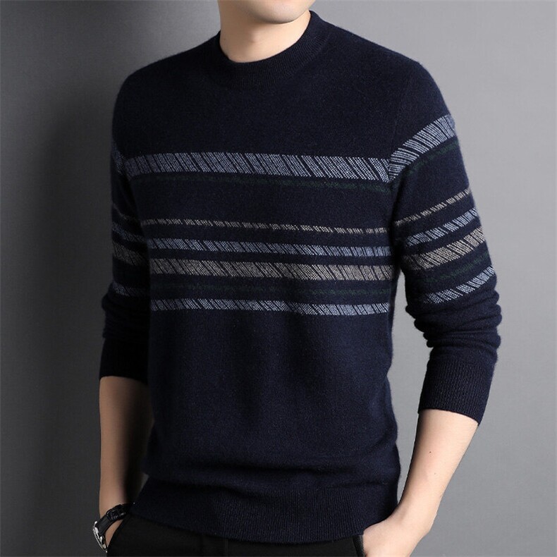 轻奢高货商场品质做工精细百分百山羊绒厚款套衫，男装羊绒套衫，钱塘207-1