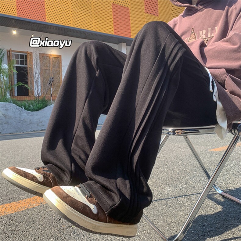 XZ616秋季新款卫裤折皱设计感休闲裤TY953M-5XLP45控58,男装休闲裤,星座512A（原616）