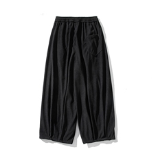 白底平铺秋冬加厚大码日系灯芯绒阔腿休闲裤新中式直筒K275/P70，男装休闲裤，钱塘713