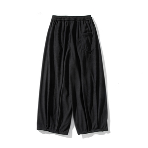 白底平铺 秋冬加厚大码日系灯芯绒阔腿休闲裤新中式直筒 K275/P70图片