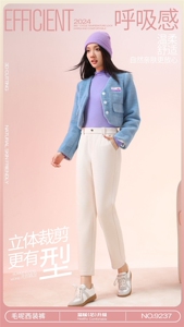 2025百搭简约时尚毛呢西装裤图片