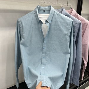 FN25066棉男士长袖衬衣2025春款衬衫纯棉长袖新款图片