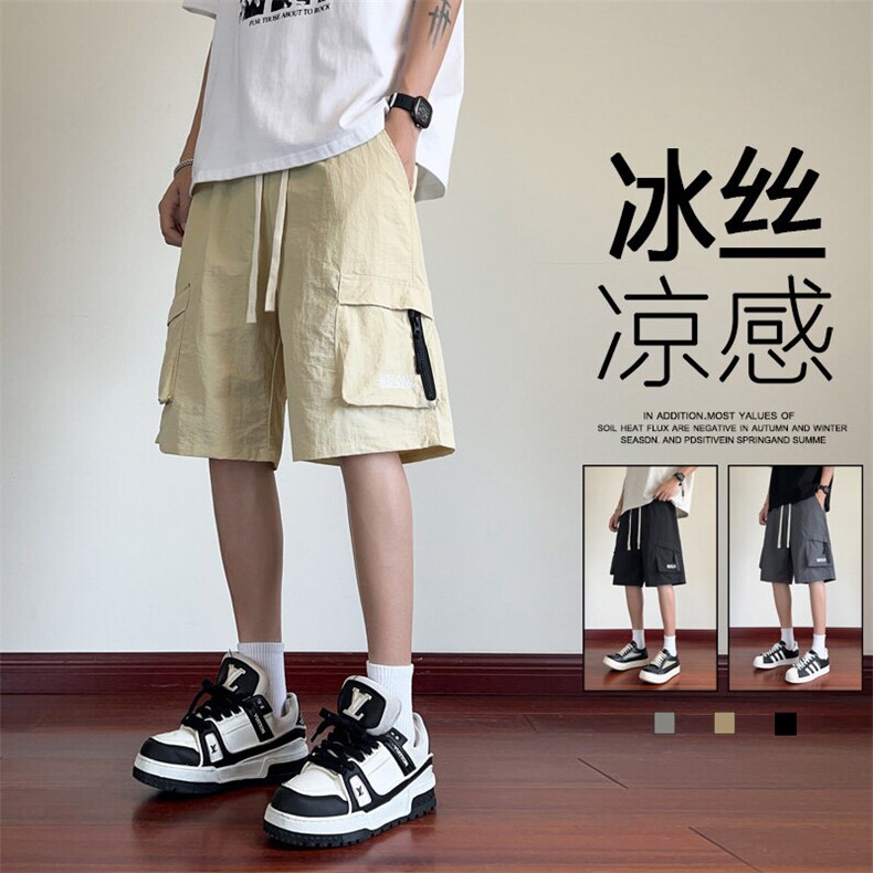 ！2025夏季新款男士潮牌工装短裤速干冰丝五分裤DK337特P32图片