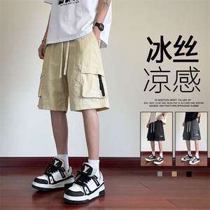 ！2025夏季新款男士潮牌工装短裤速干冰丝五分裤DK337特P32图片