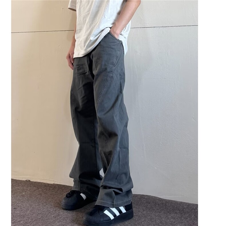 抖音质量美式水洗弯刀微喇工装牛仔裤ZK0271-P58,男装牛仔裤,星座313A(原308A-2)