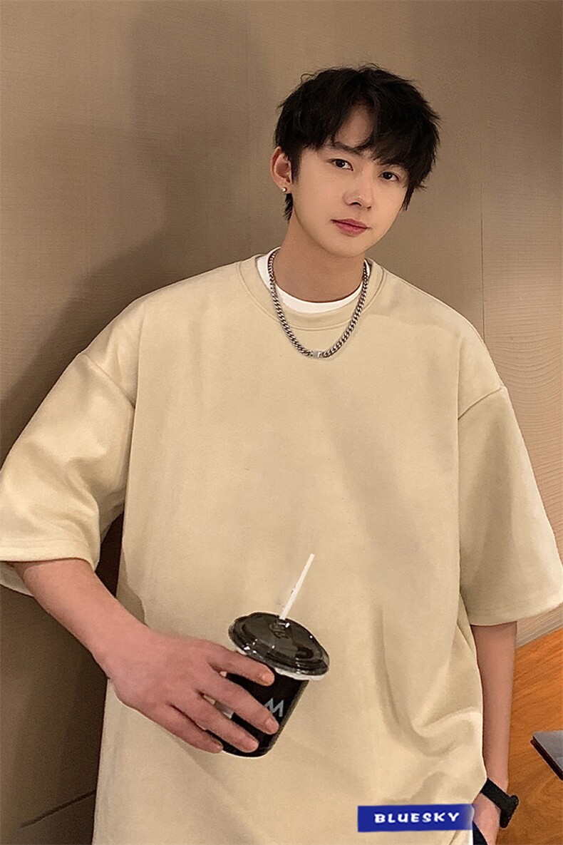 麂皮绒短袖t恤男大码半袖男JD82202-P25,男装T恤,电商A040