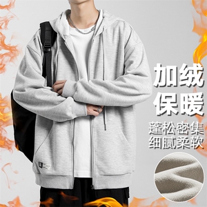 无影墙新款加绒加厚针织卫衣开衫外套百搭WT3412加绒-P50图片