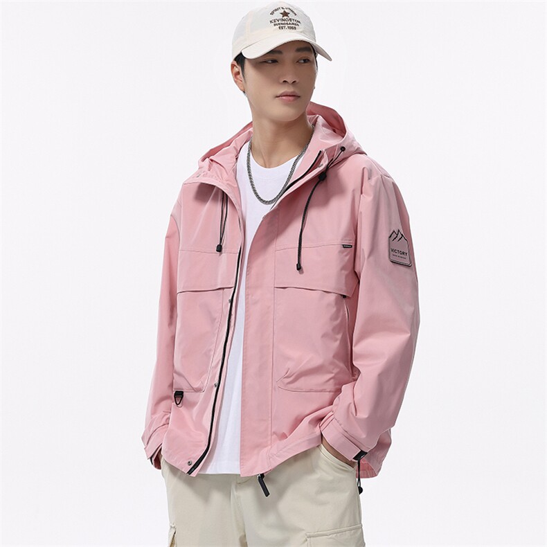 秋季速干工装夹克潮牌连帽户外登上外套男女款F0918-P100控199,男装夹克,电商D215