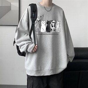 圆领卫衣男大码加厚加绒长袖t恤男S6100-P28 加绒款-P33图片