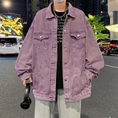 美式复古春秋水洗牛仔外套男高街痞帅百搭oversize夹克JC2212-P65，男装工装外套，星座1008