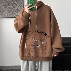 WY2129-P35纯棉连帽卫衣男大码运动帽衫宽松薄外套男，男装卫衣，电商A040
