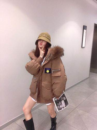 大毛领派克服SML，女装，尚映