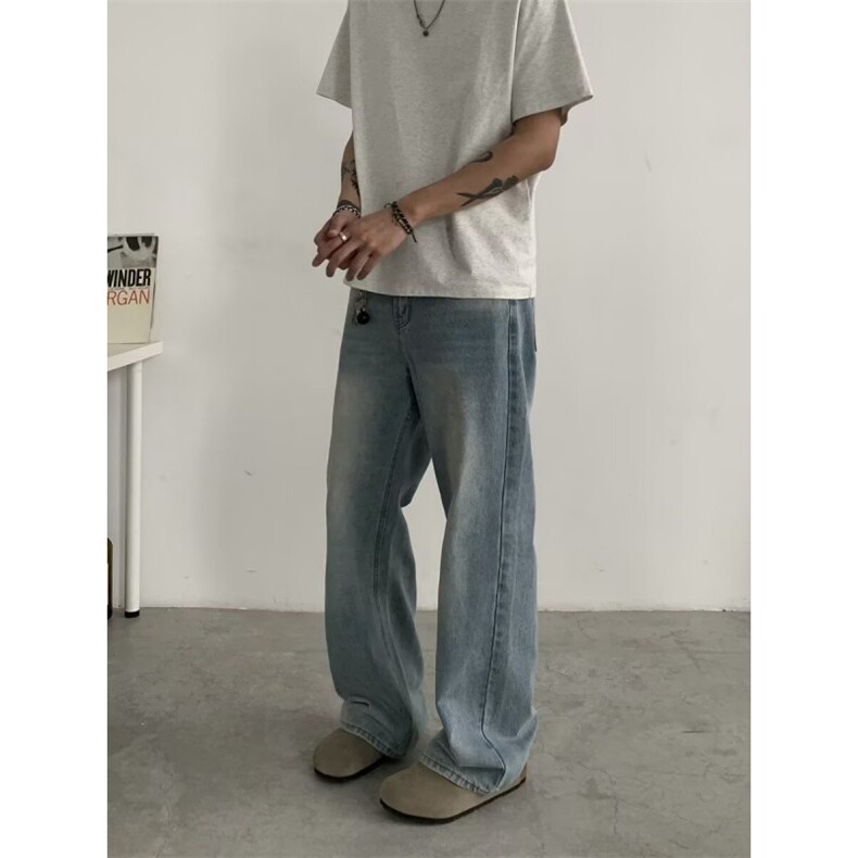 现货！！！蓝色水洗牛仔裤休息裤子RM2042-P55,男装牛仔裤,星座1005-6