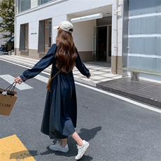 现货数据2026秋季新款宽松休闲时尚牛仔连衣裙女182-8659P155K228，女装连衣裙，帛香坊