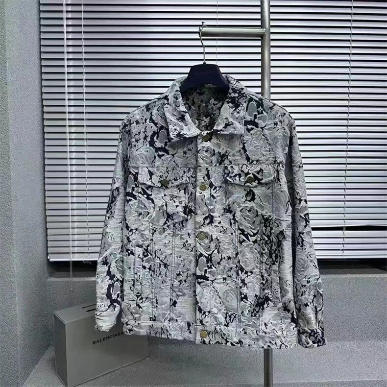 牛仔夹克外套男秋新款港风复古设计感小众宽松百搭上衣潮情侣款,男装夹克,星座506A