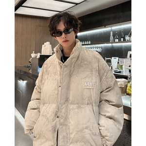 W8212 P120 控168 冬季新款扎染花边刺绣休闲棉服羽绒棉上衣棉衣图片