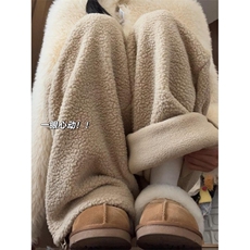 【有货】664CC-特P45羊羔绒卫裤男女加厚直筒休闲裤子，男装休闲裤，星座1007（原301D）